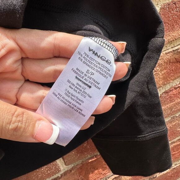 VINCE $345 Cotton Blend Chore Jacket BLACK womens S NEW - Picture 4 of 5